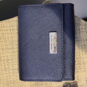 Kate Spade Blue Saffiano Wallet Compact Design